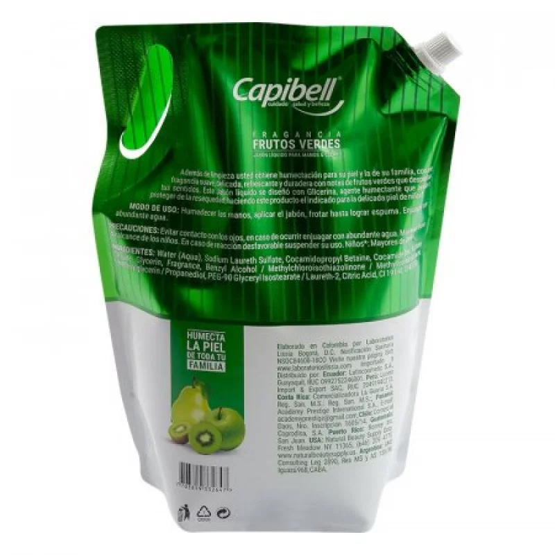 Jabón Frutos Verdes(Glicerina) X 1700 Ml Capibell