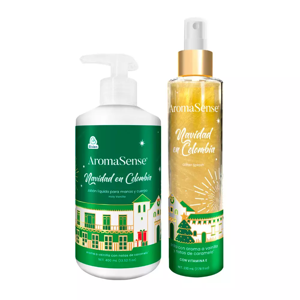 Jabon Liquido Aromasense +Splash Vainilla Navidad Verde 101849
