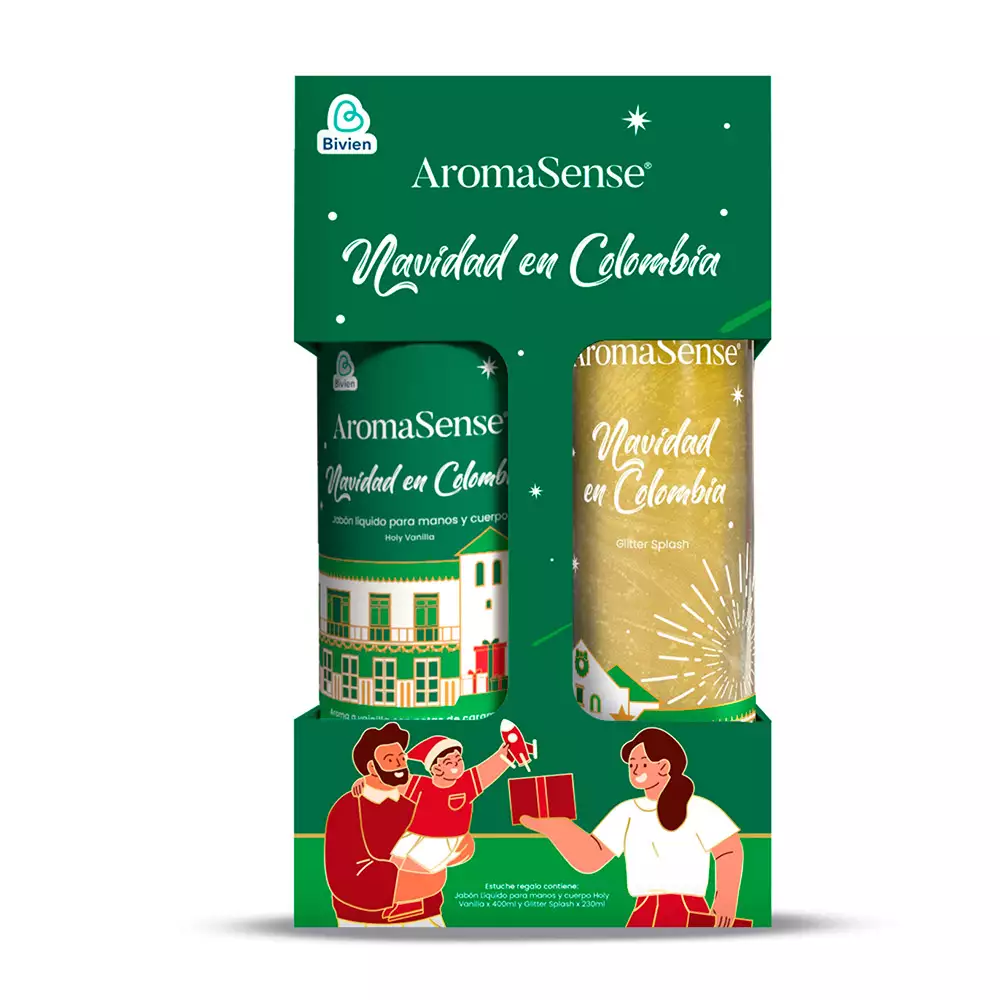 Jabon Liquido Aromasense +Splash Vainilla Navidad Verde 101849