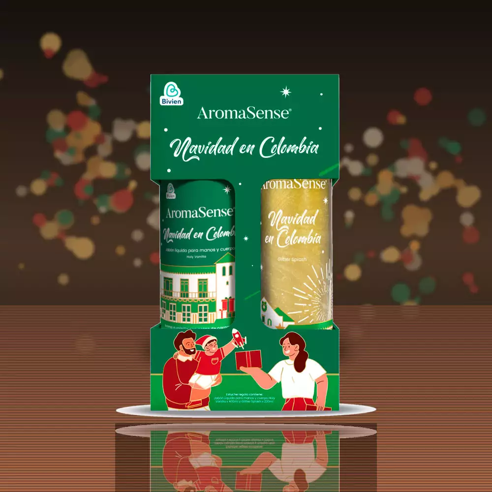 Jabon Liquido Aromasense +Splash Vainilla Navidad Verde 101849