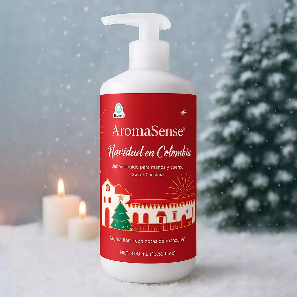 Jabon Liquido Aromasense Manzana Navidad Rojo 400 Ml 101804