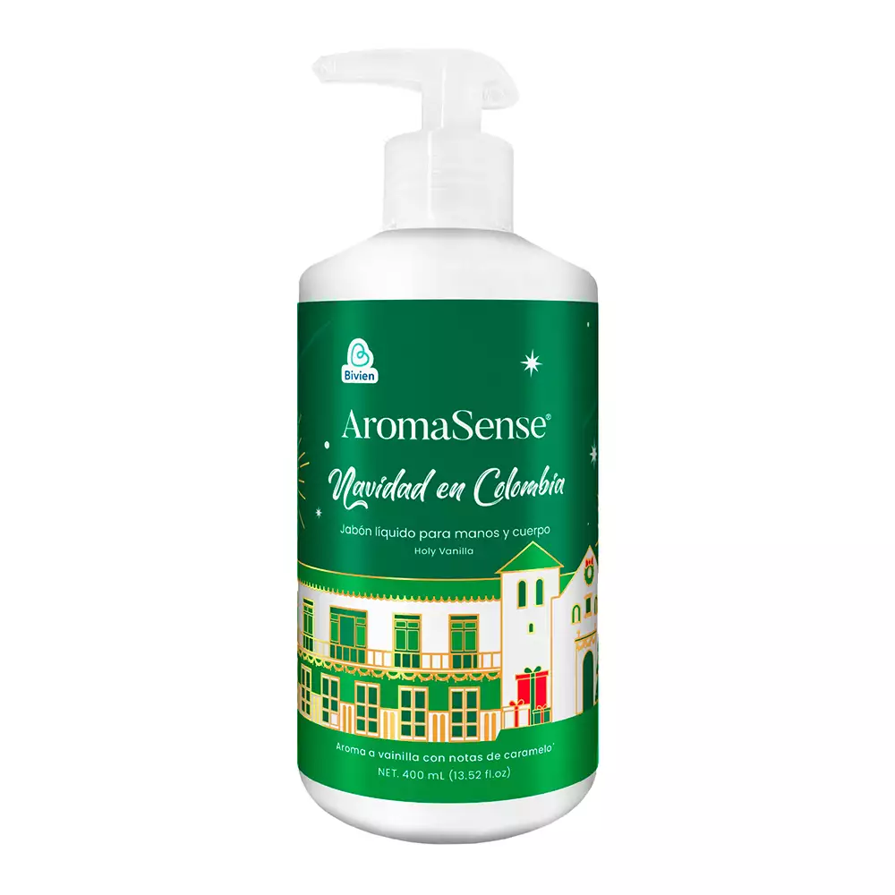 Jabon Liquido Aromasense Vainilla Navidad Verde 400 Ml 101802