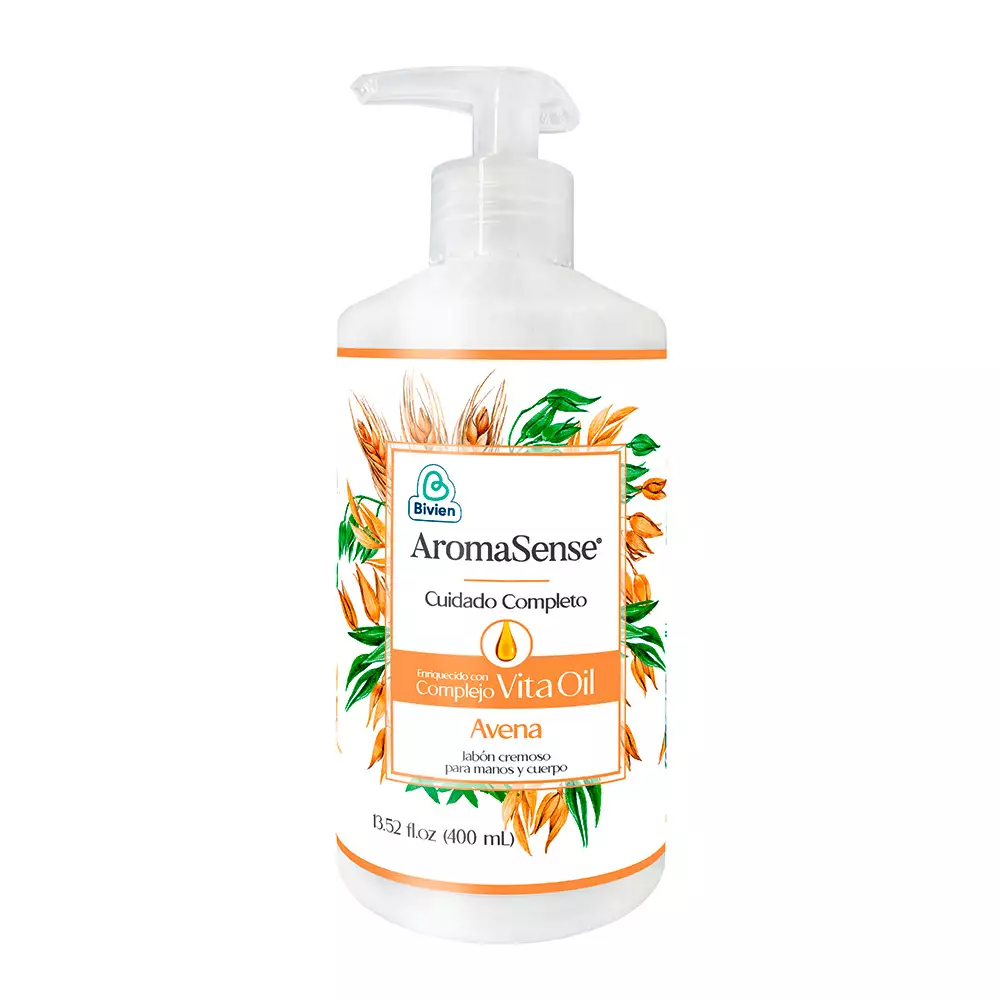 Jabon Liquido Aromasense Valvula 400 Ml Avena Aab413