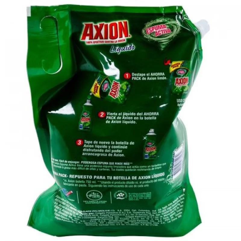 Jabón Liquido Axion Doypack Limón 1.5Lts