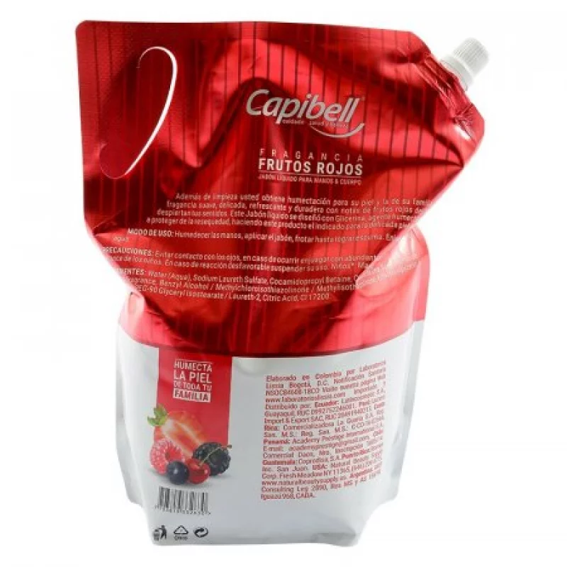 Jabón Líquido Capibell 1700Ml Frutos Rojos