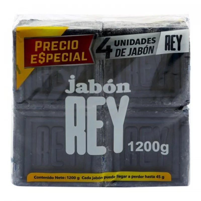 Jabon Rey 12041 Barra 4 Un 1200 Gr
