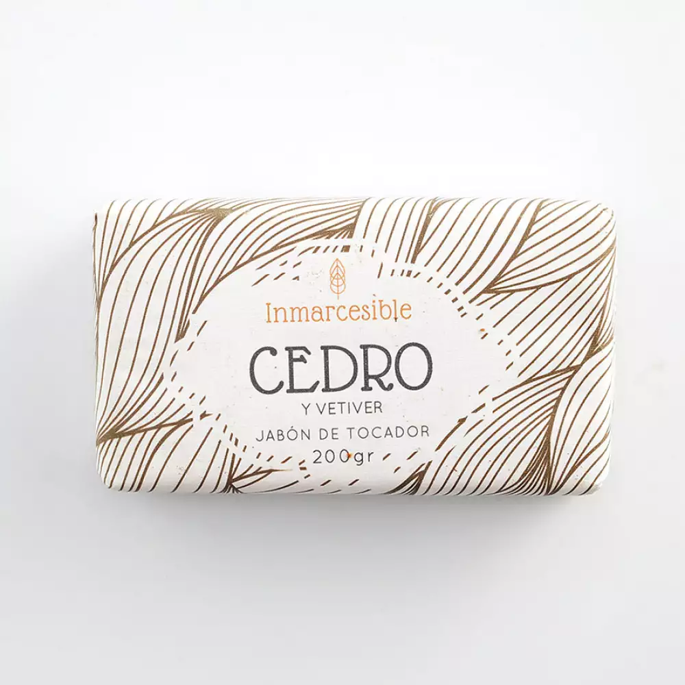 Jabon vegetal  cedro vetiver