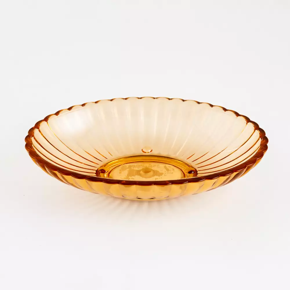 Jabonera Expressions Cristal Ocre 16X3Cm Plastico