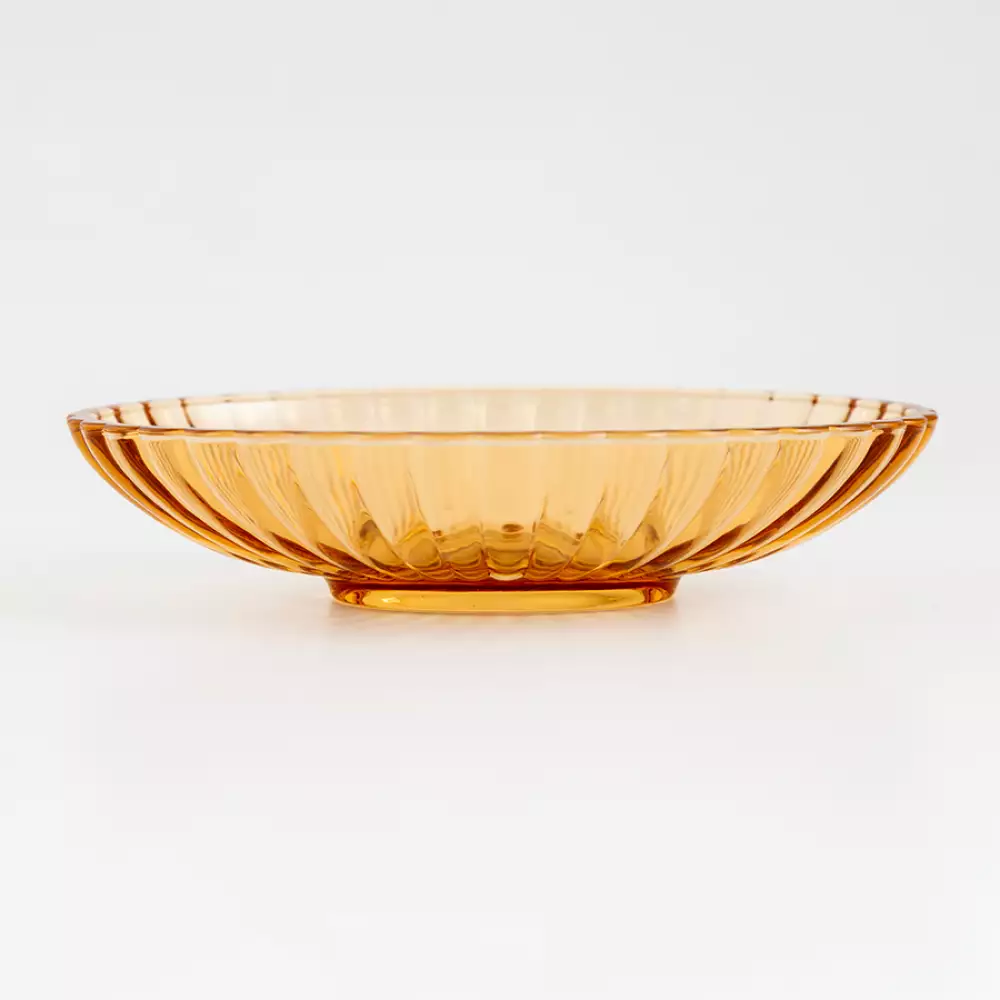 Jabonera Expressions Cristal Ocre 16X3Cm Plastico