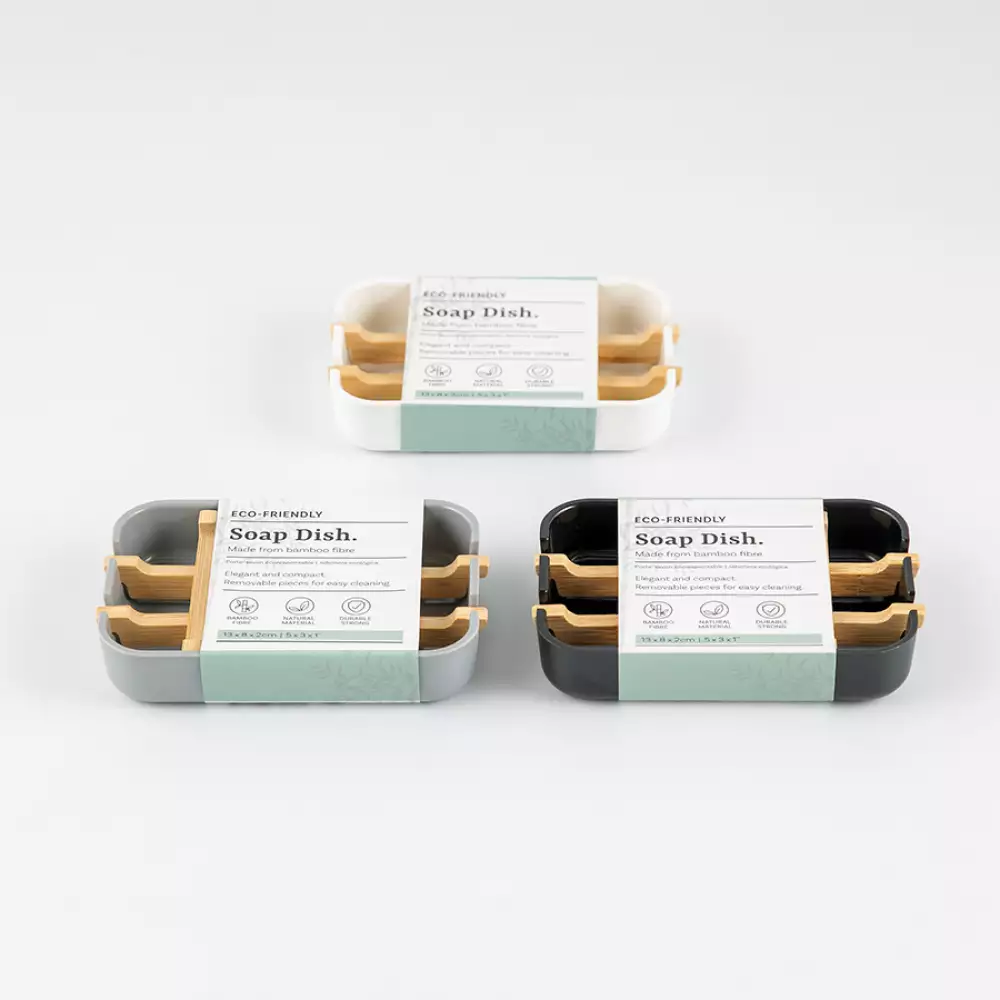 Jabonera Ubl Eco 12X8Cm Unicolor Fibra Bamboo