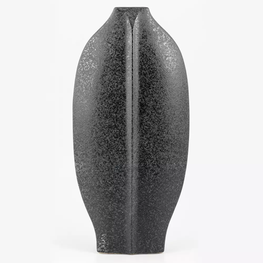 Jarron Decorativo 31009 En Ceramica Negro Grande