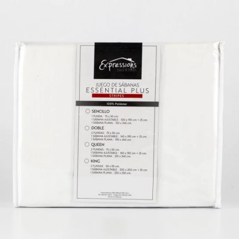Jgo Sabanas Db Stripes Essential Ebb Micro Blanco