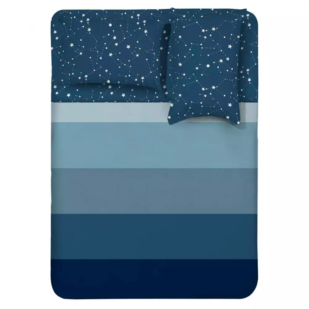 Juego cama sencillo microfibra teen blue