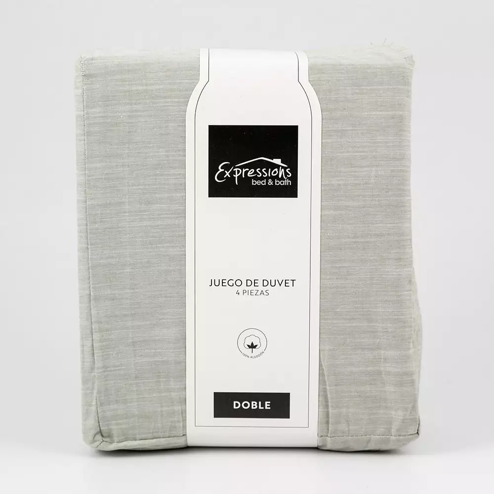 Juego De Duvet Expressions Doble 190X140Cm Verde 100% Algodon