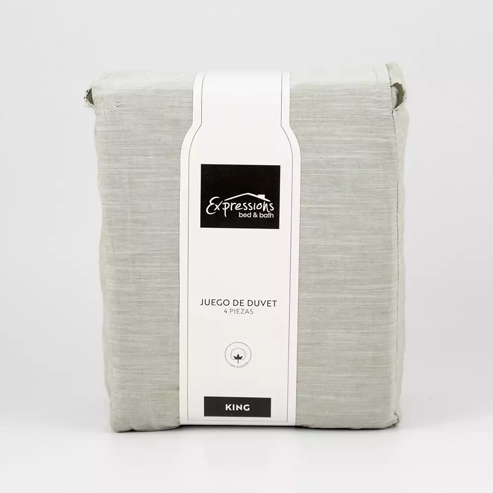 Juego De Duvet Expressions King 200X200Cm Verde 100% Algodon