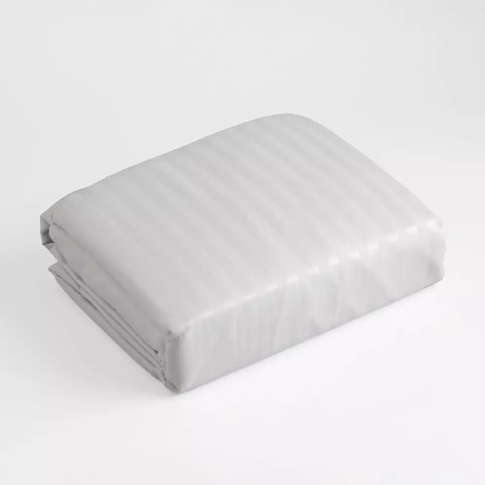 Juego De Sabanas Expressions Rayas Sateen King 190X200Cm Blanco