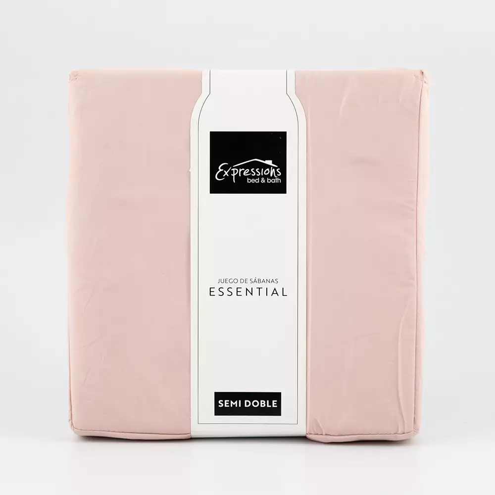 Juego De Sabanas Expressions Semidoble 190X120Cm Rosa 100% Polies
