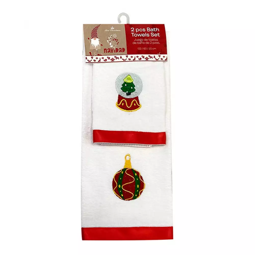 Juego de Toallas de Baño Diseño Navideño 2 Piezas