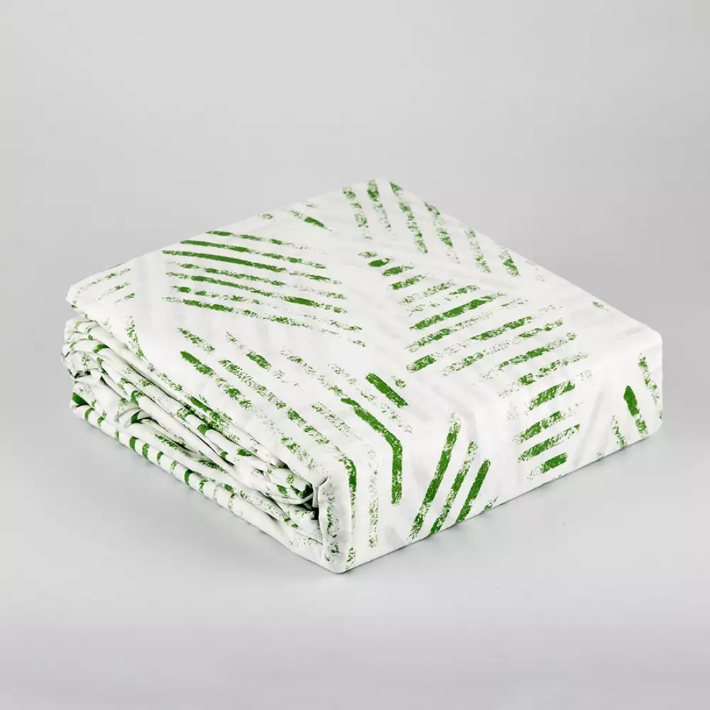 Juego Sabanas Expressions Geometric 150H Doble Verde 100% Algodon