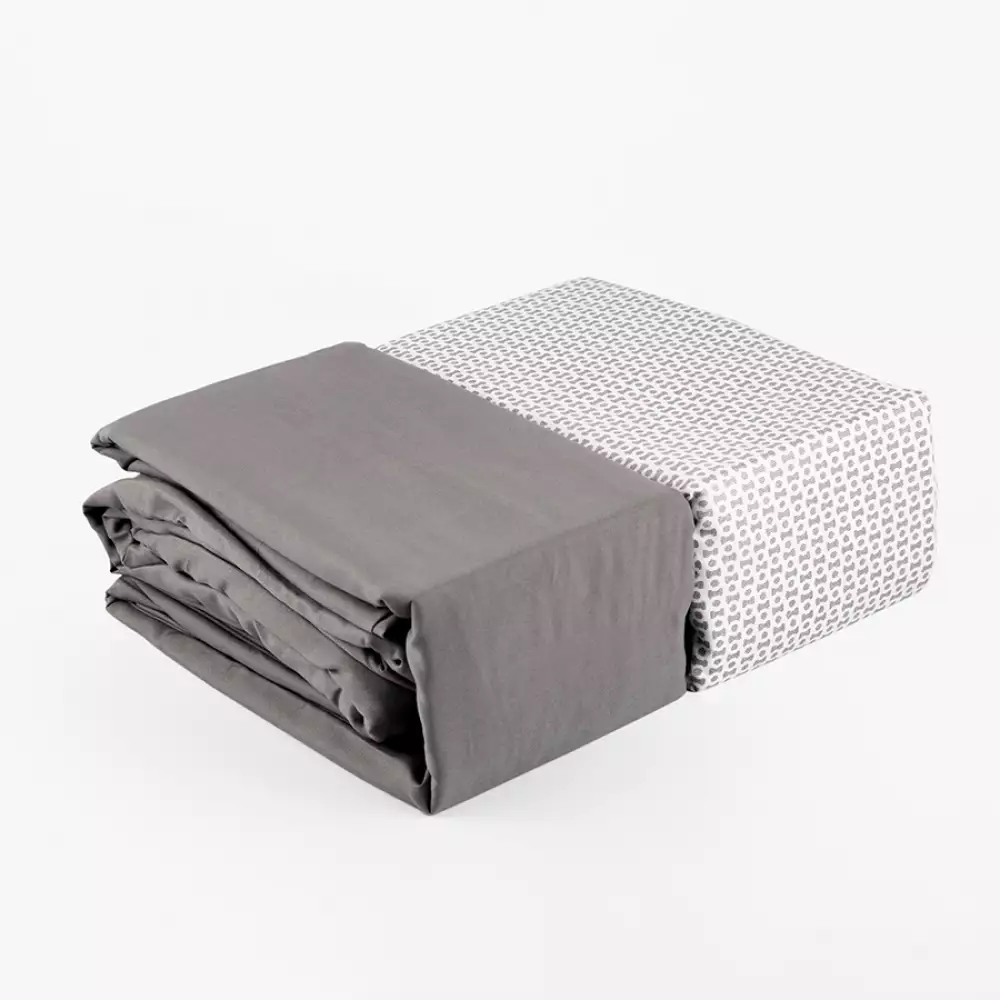 Juego Sabanas Expressions Set Basic King Gris 2 Ud 100% Poliester