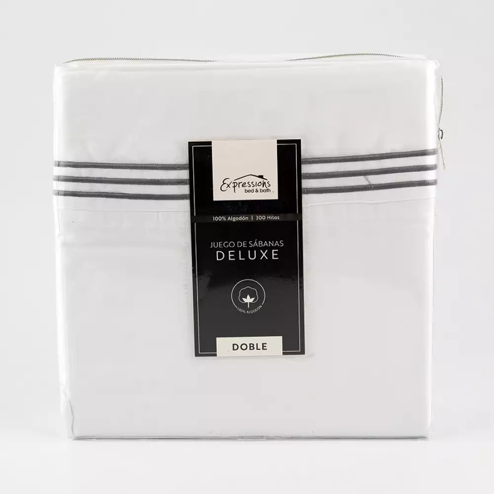 Juego Sabanas Expressions Ssf300Cbwi Doble  190X140X1Cm  Doble  Bl