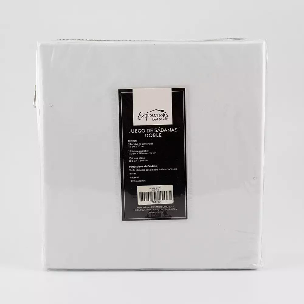 Juego Sabanas Expressions Ssf300Cbww Doble 190X140X1Cm Doble Bl