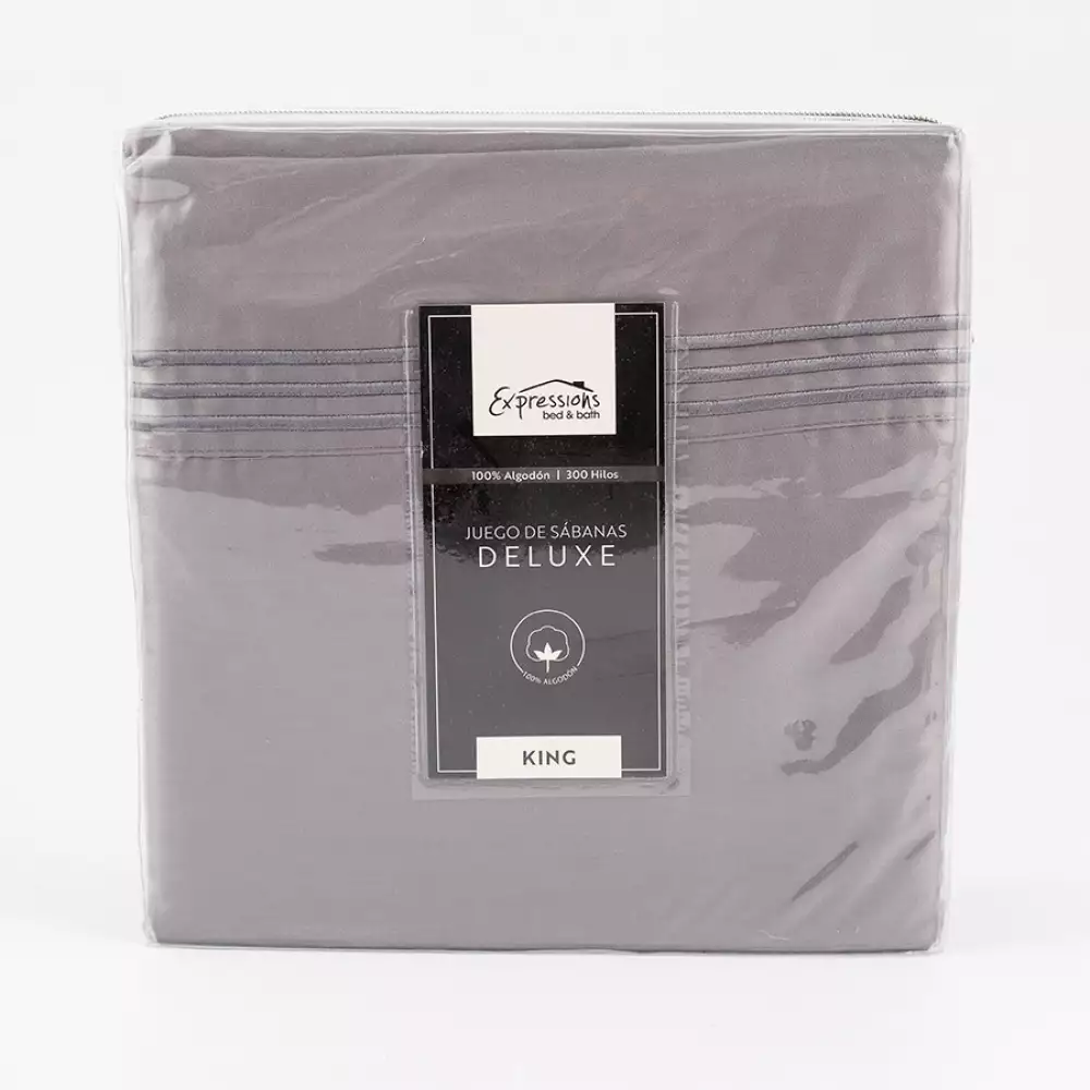 Juego Sabanas Expressions Ssk300Cbii King 200X200X1Cm King Gris