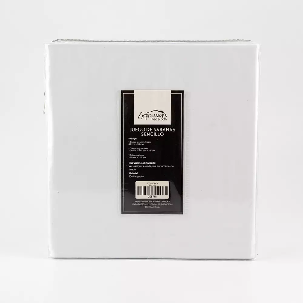 Juego Sabanas Expressions Sst300Cbww Sencillo 190X100X1Cm Sencil