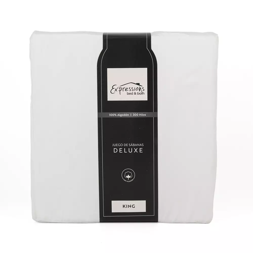 Juegos Sabana Expressions King 200X200Cm Blanco 100% Algodon