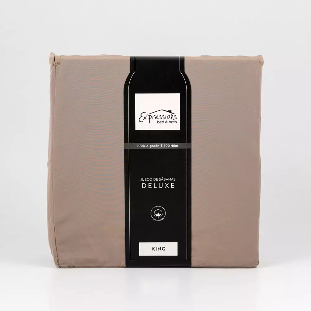 Juegos Sabana Expressions King 200X200Cm Marron 100% Algodon