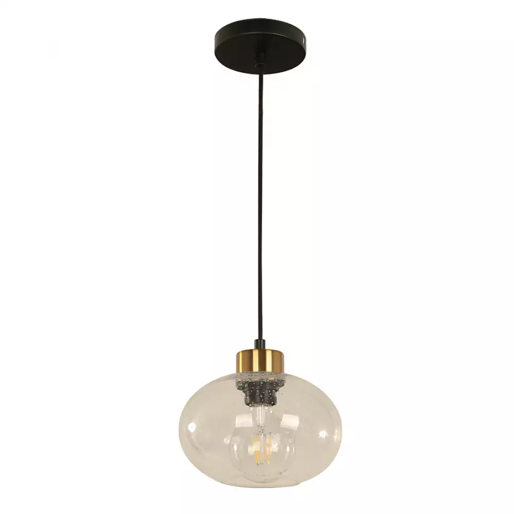 Lámpara Colgante Negro 1L E27 60W 1