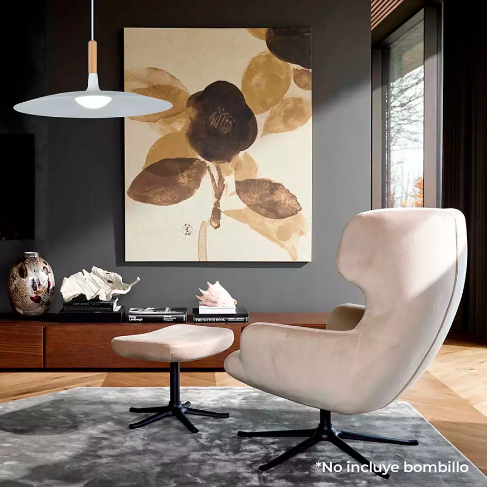 Lampara De Techo Lienxo Artis 24X46Cm Blanco 40 W Metal 20% Te