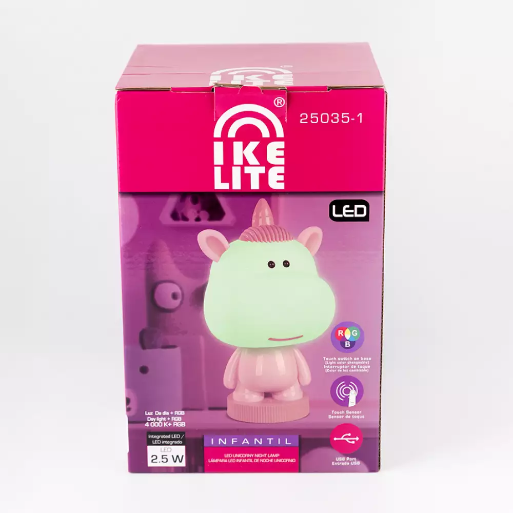 Lampara Mesa Infanti Ikelite Hipo 18X34Cm Blanco 2 W 100% Plast