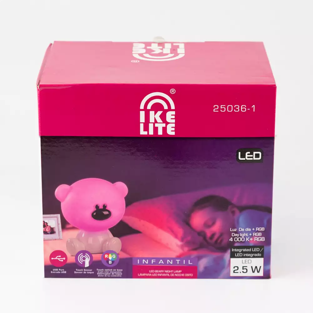 Lampara Mesa Infanti Ikelite Oso 19X24Cm Blanco 2 W 100% Plasti