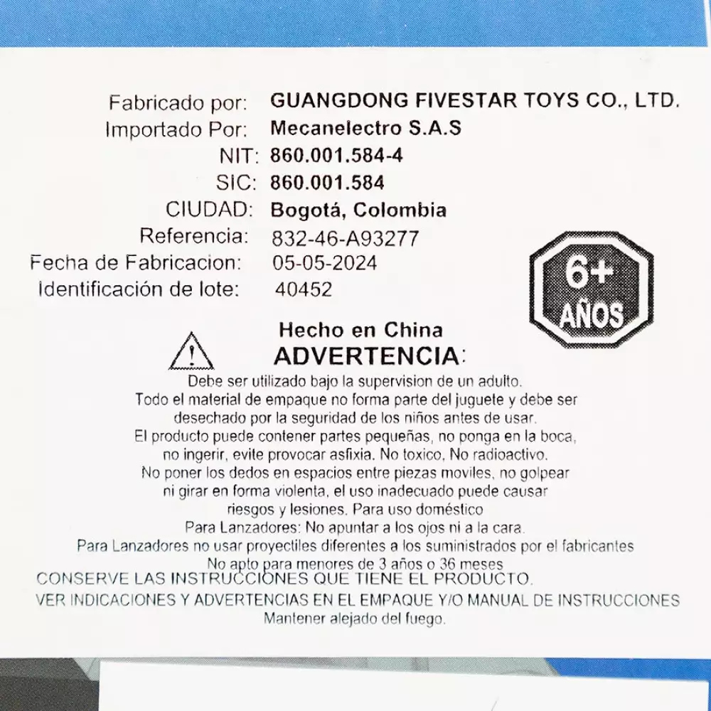 Lanzador+Dardos Maypa 23X5Cm