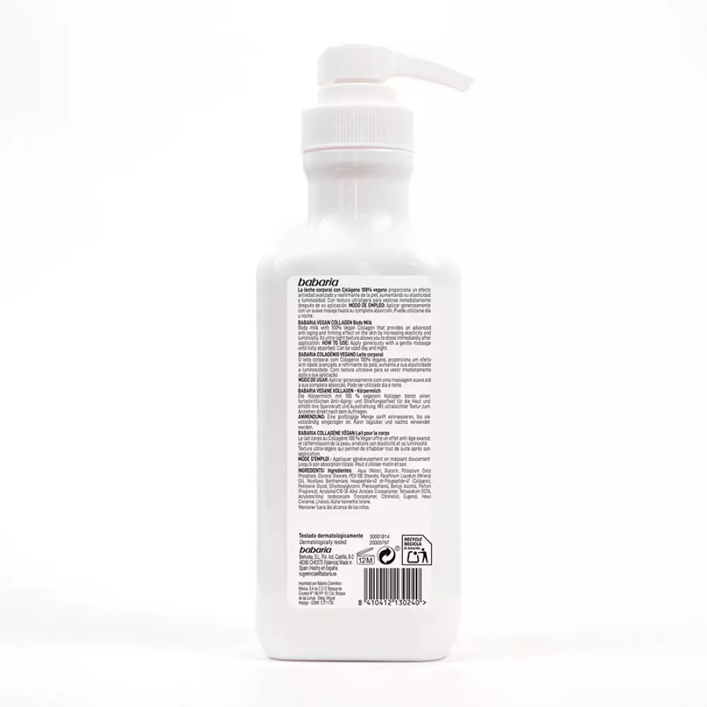 Leche corporal Colageno Babaria 500Ml