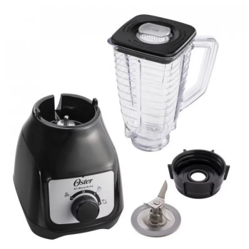Licuadora Oster 550W 2 Vel + Pulso Vaso Plastico 1.3 Lt Negra Peri