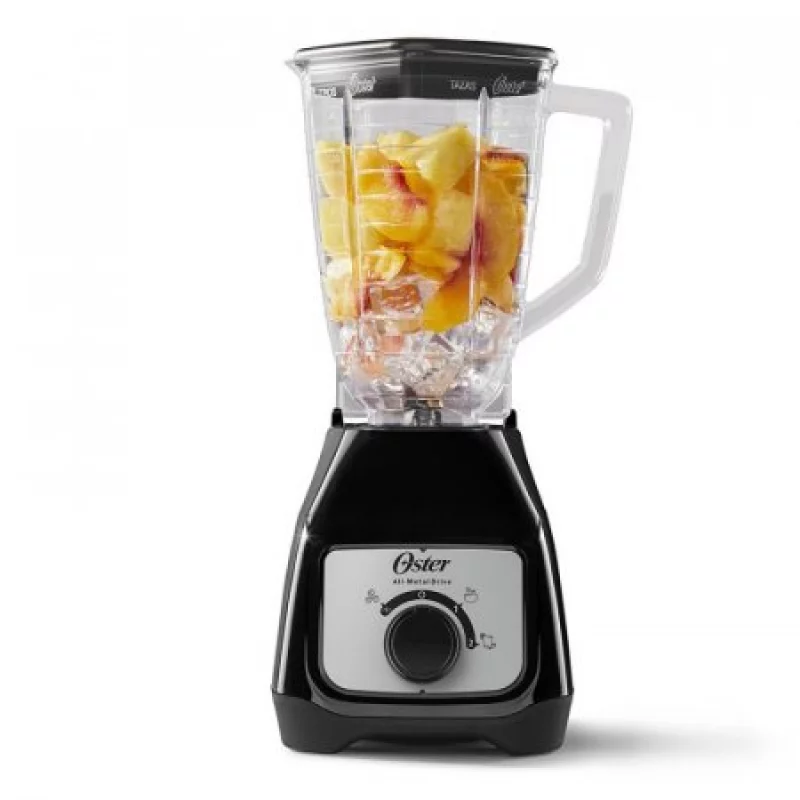 Licuadora Oster 550W 2 Vel + Pulso Vaso Plastico 1.3 Lt Negra Peri