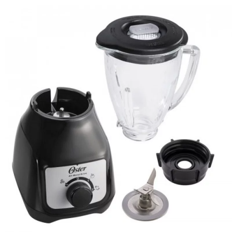 Licuadora Oster 550W 2 Vel + Pulso Vaso Vidrio 1.5 Lt Negra Perill