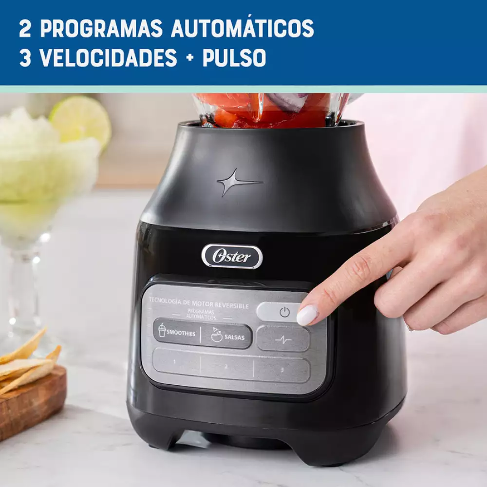 Licuadora Reversible Oster 3 Velocidades Negro 1.25 Lt 800 W 600