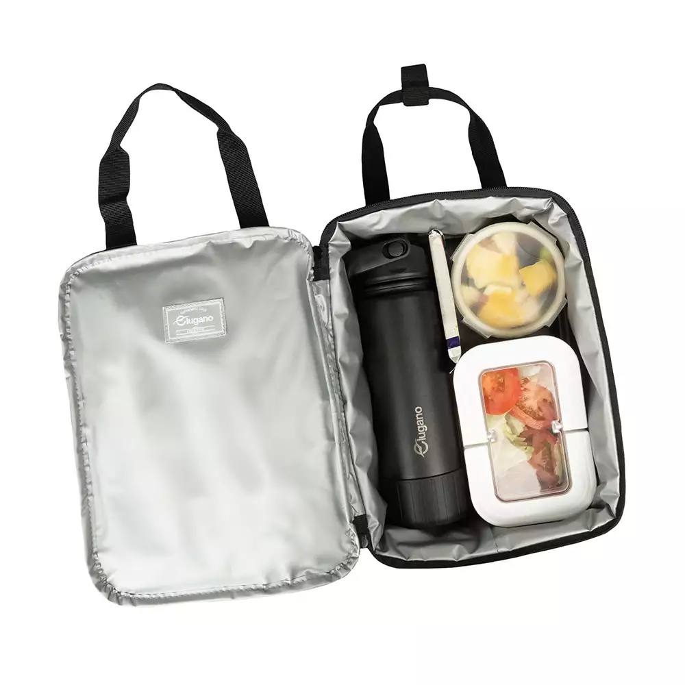 Lonchera Lugano Etern 20X28X14 Negro Poliester Xm202663