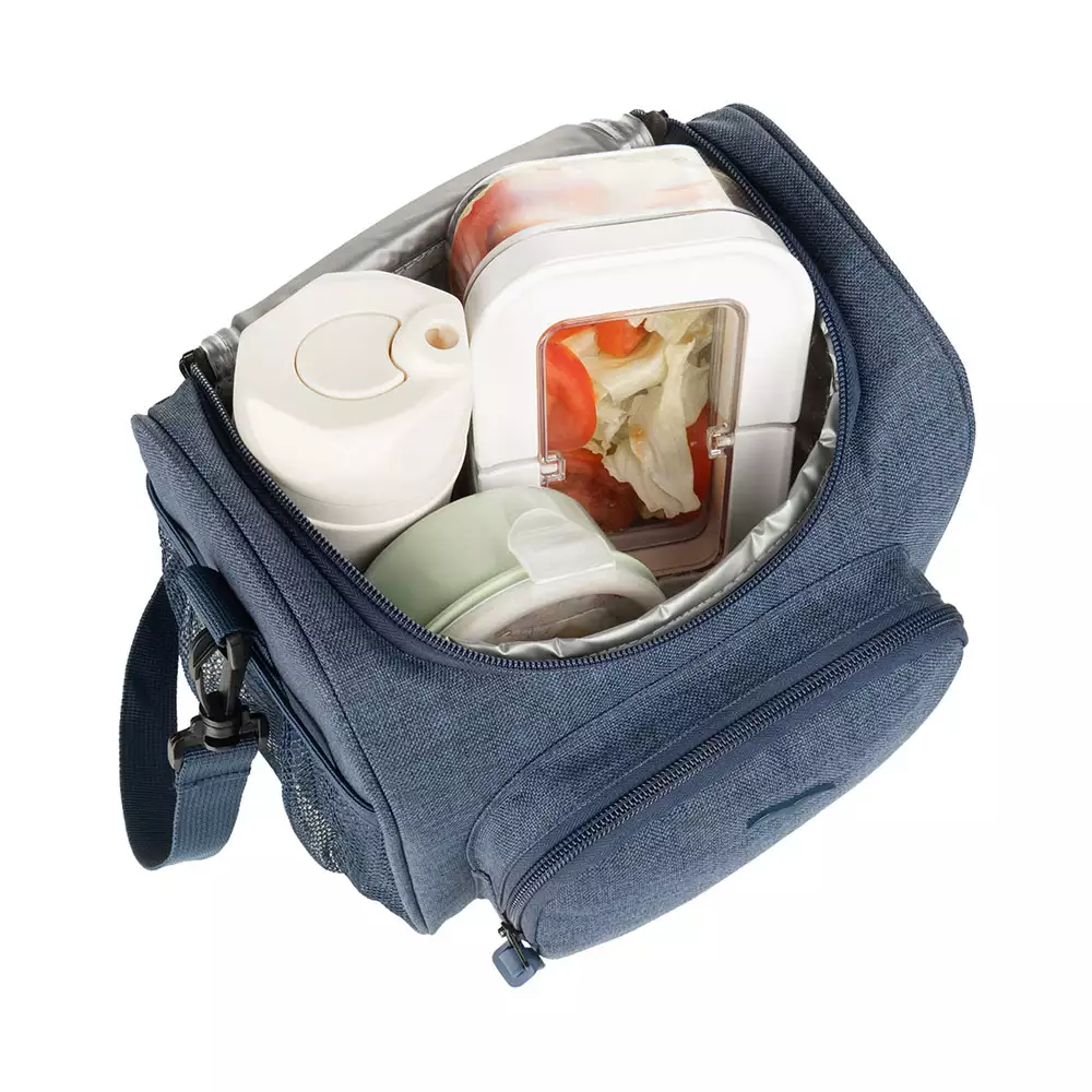 Lonchera Lugano Timeless 23X21X20 Azul Poliester    Xm202856