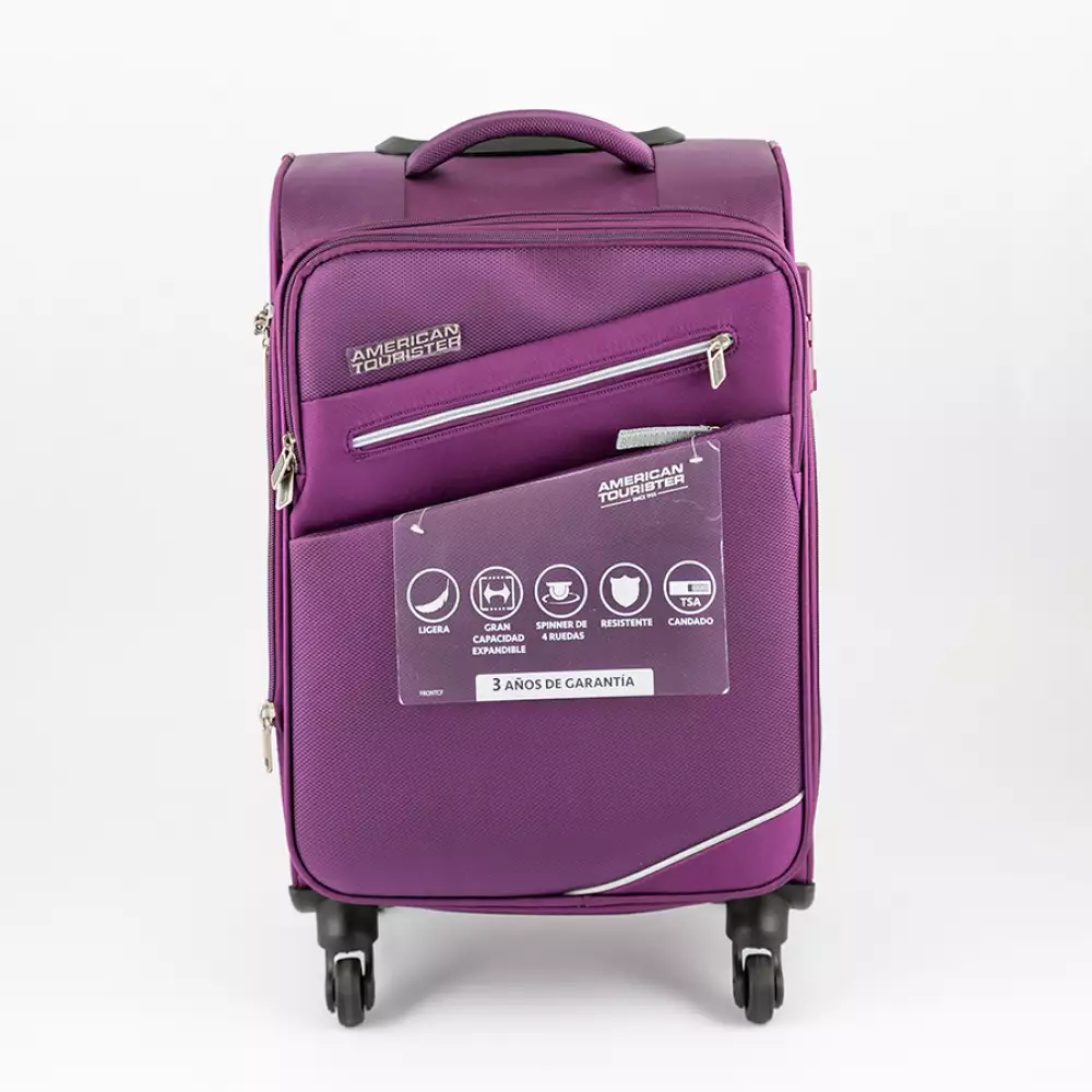 Maleta American Tourister 20 In 35X55X25Cm Morado Polipropileno