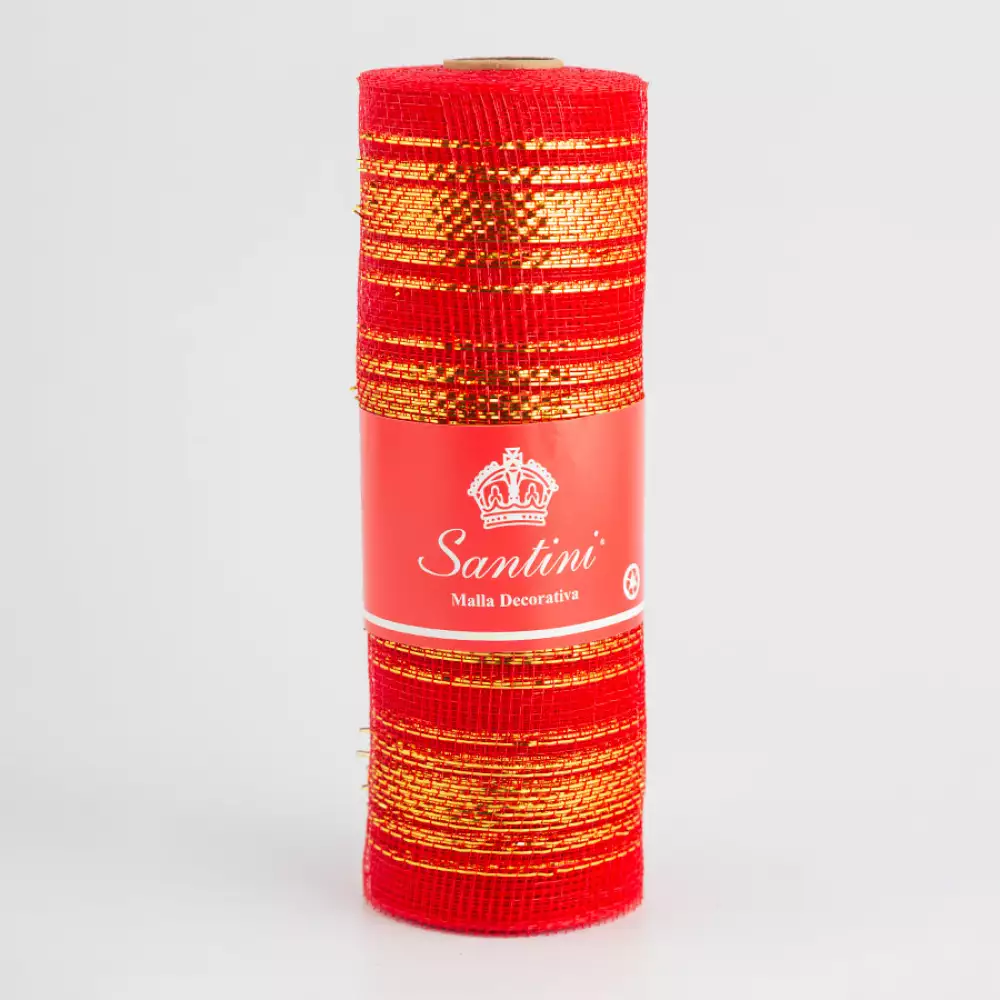Malla navideña Santini 823x25cm Rojo