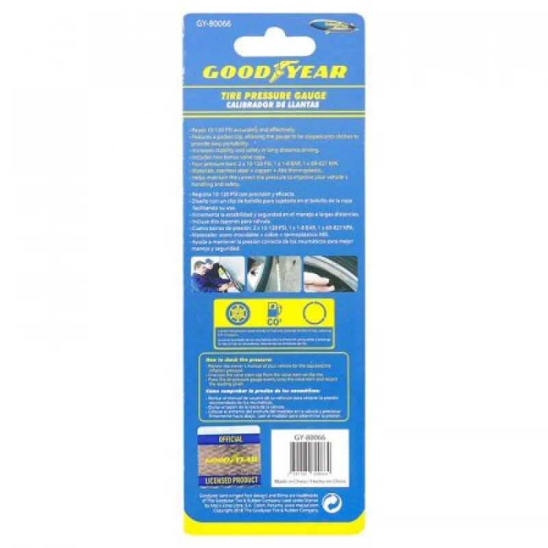 Manómetro Doble Cabeza Good Year Plateado/Negro