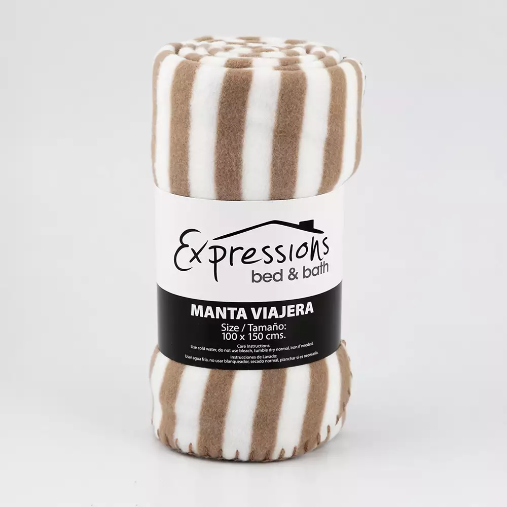 Manta Expressions Viajera 100X150Cm Moca Poliester Pfb06