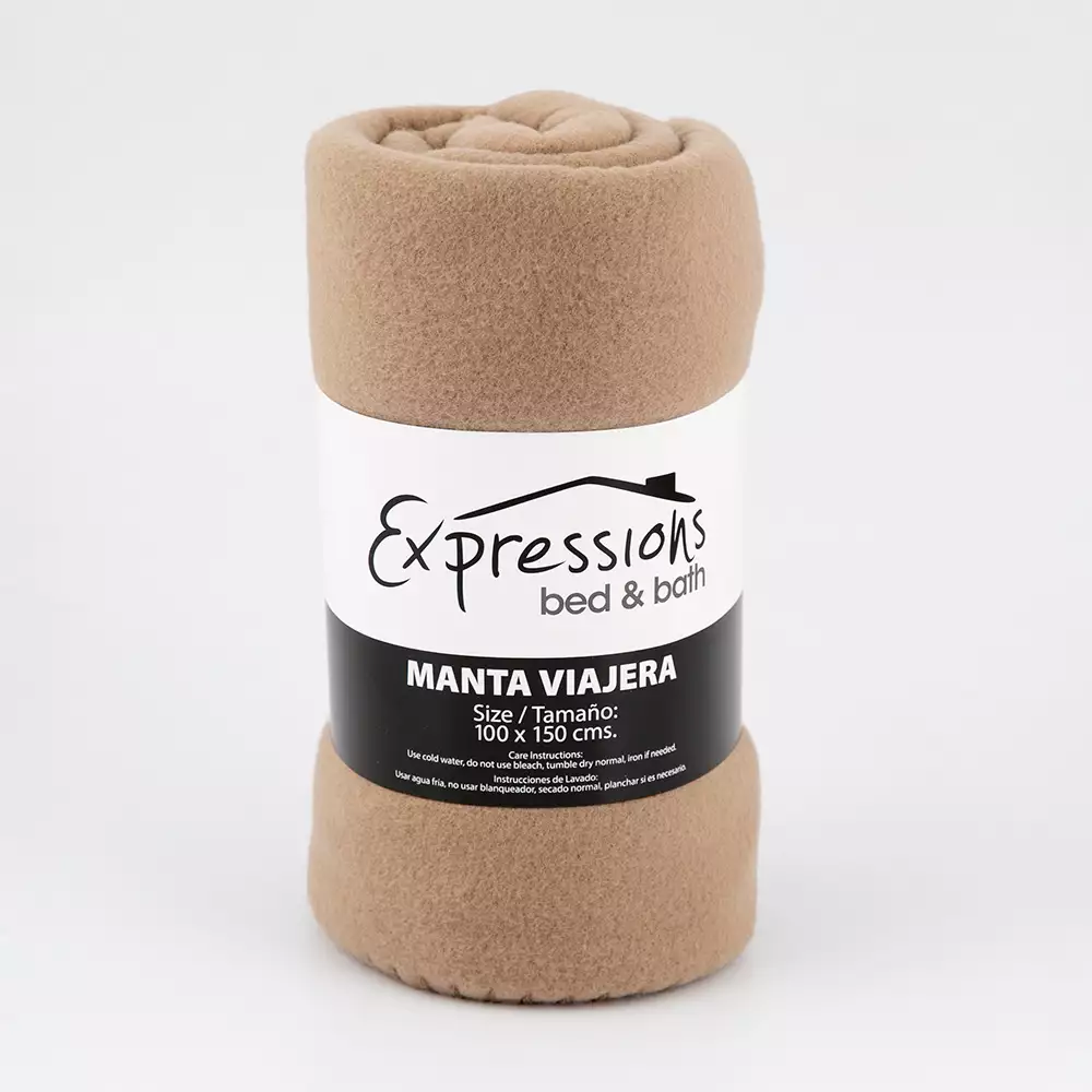 Manta Expressions Viajera 100X150Cm Moca Poliester Sfb06