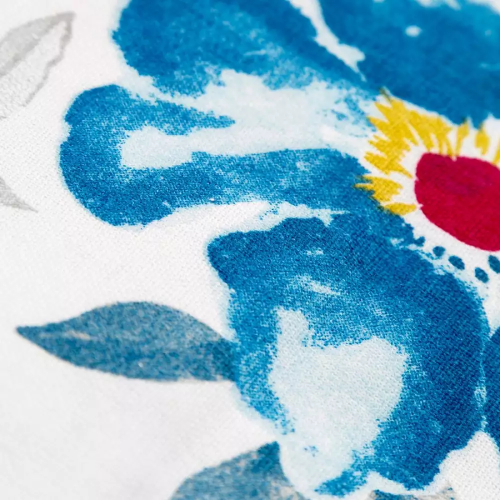 Mantel Expressions Flora Estampado 180X260Cm Blanco Algodon Ri-24