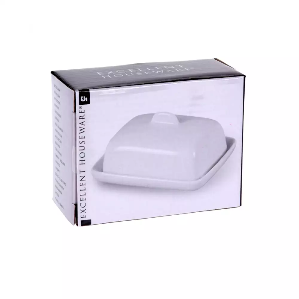 Mantequillera excellent houseware en porcelana blanco 795880120
