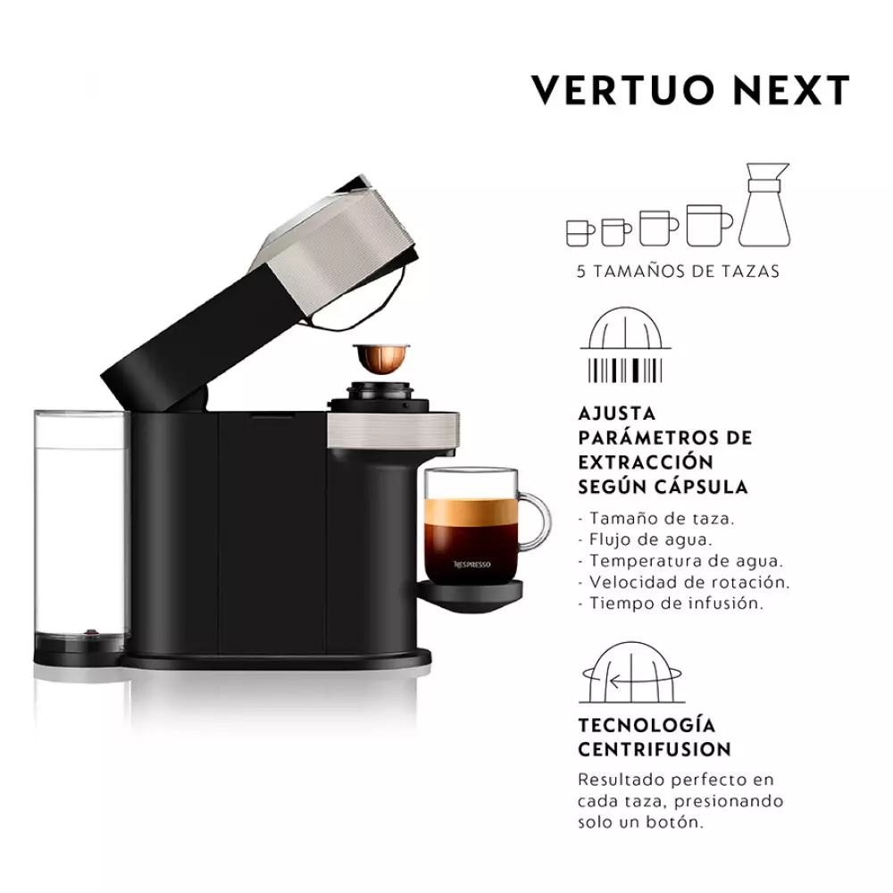 Máquina de Café Nespresso  Vertuo Light Grey Gcv1Twsine